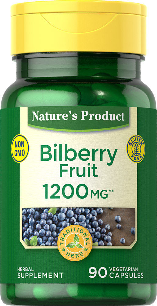 Bilberry Fruit, 1200 mg, 90 Capsules Nutrition Express by PipingRock
