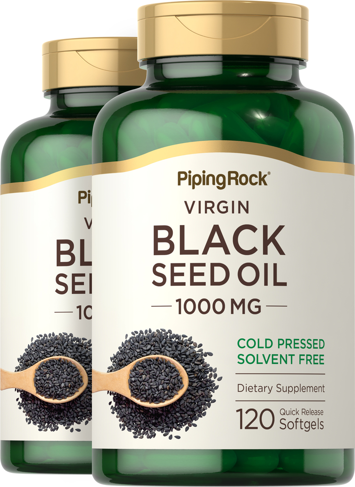 Black Seed Oil 100 Softgels Nutrition Express by PipingRock Health