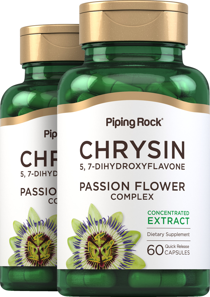 Chrysin Extract 500 mg (Passion Flower Extract) 2 x 30 Capsules ...