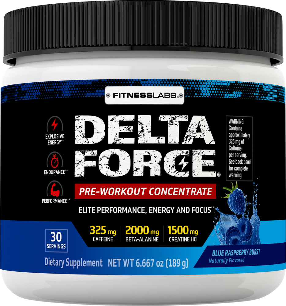Delta Force PreWorkout Concentrate Powder (Blue Raspberry