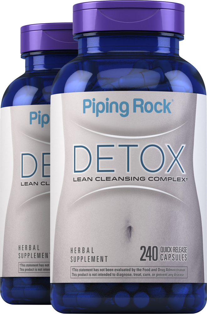 Detox Lean Cleansing Complex 2 Bottles x 240 Capsules Nutrition Express by PipingRock Health