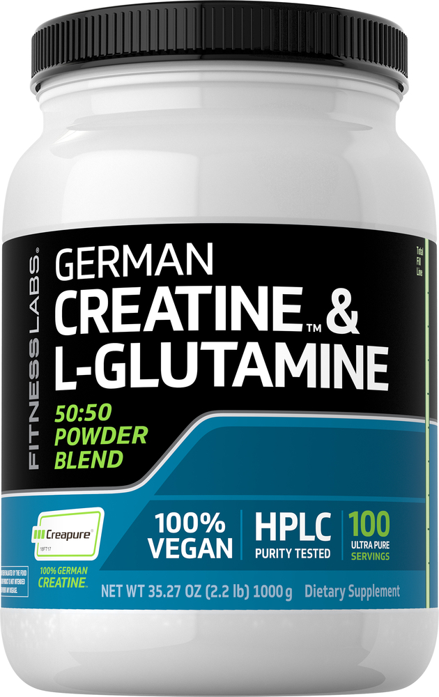 German Creatine Monohydrate (Creapure) & L-Glutamine Powder (50:50 ...