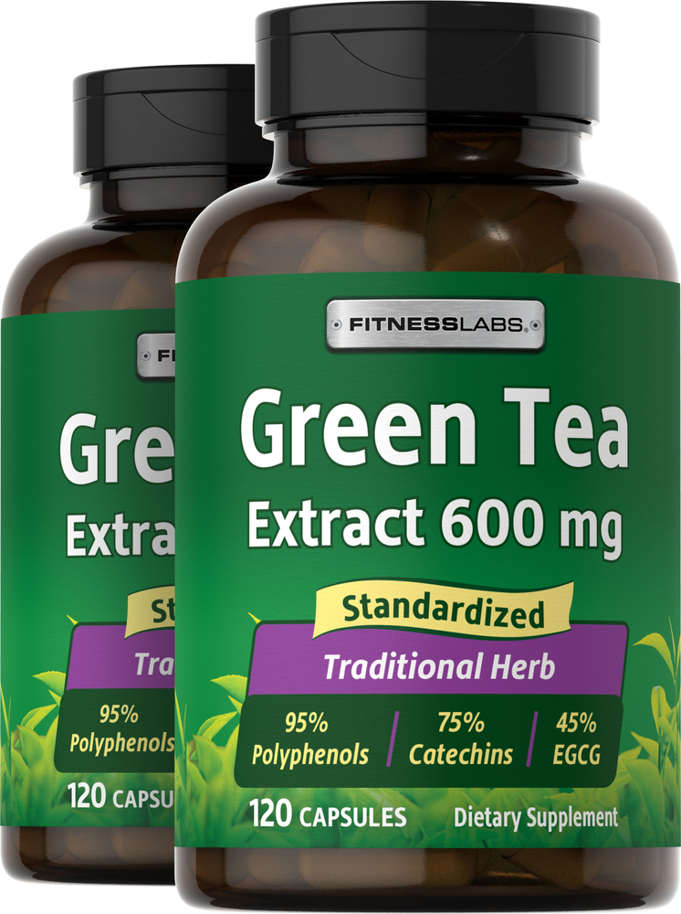 Green Tea Standardized Extract, 600 mg, 120 Capsules x 2 ...