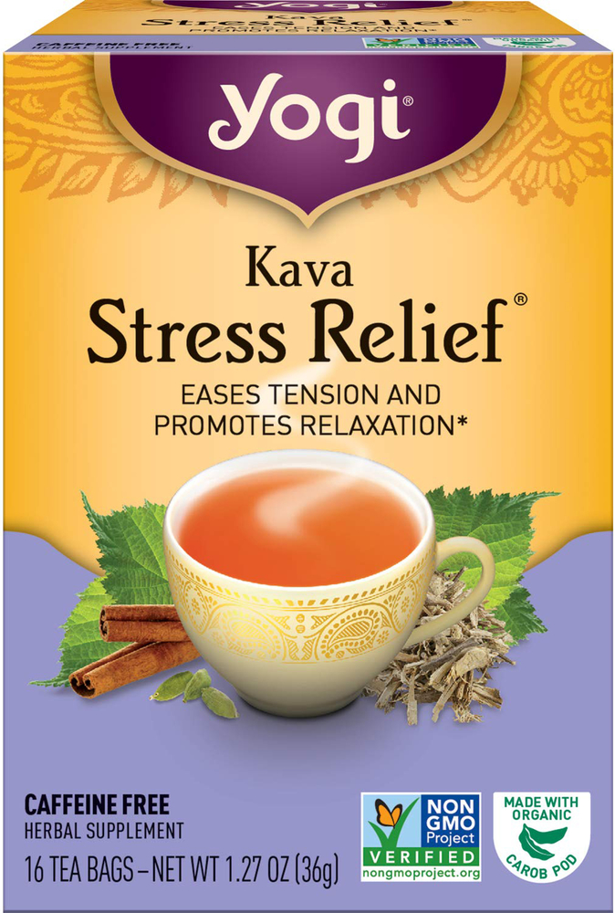 Kava Kava Stress Relief Tea 16 Bags | Kava Kava Tea for Anxiety