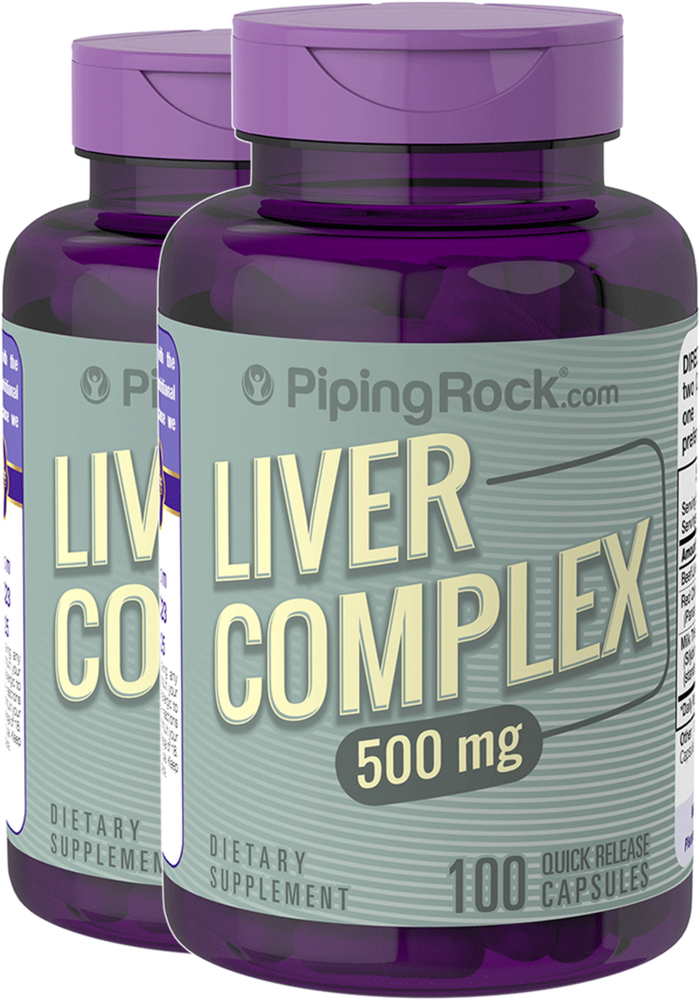 Liver Capsules 500 mg Liver Health Supplement Nutrition Express by PipingRock Health Products