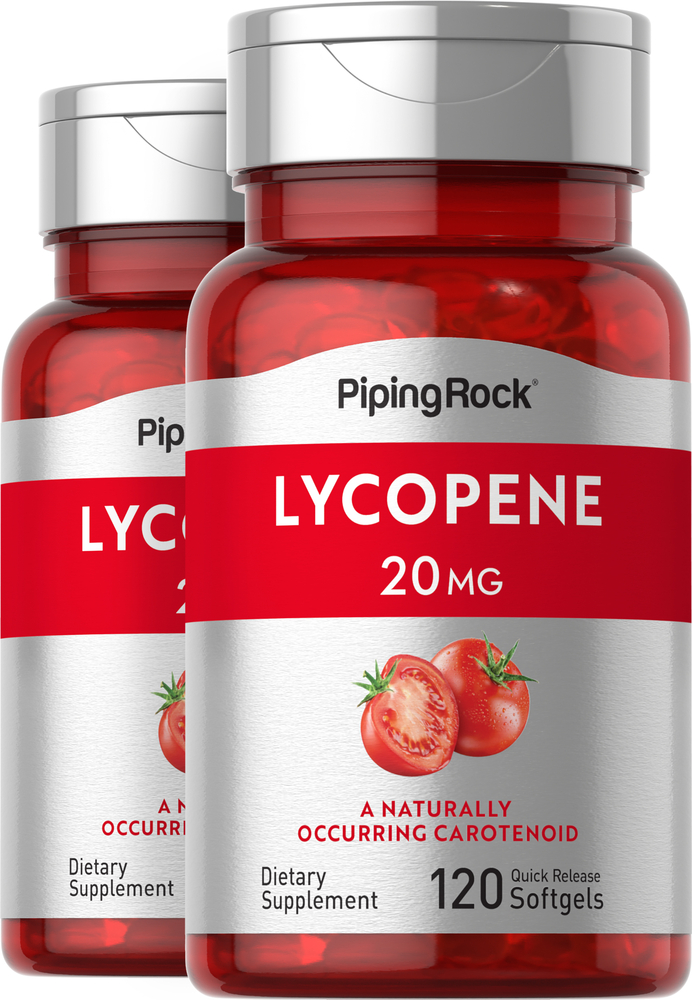 Lycopene 20 mg 2 Bottles x 120 Softgels Prostate Support Supplement