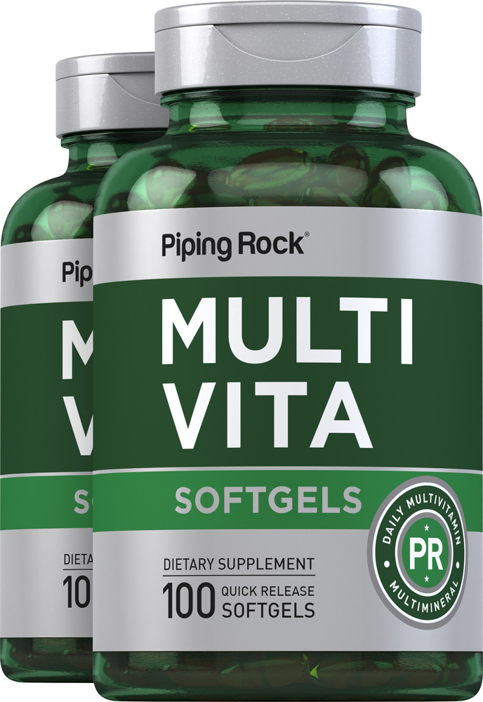 MultiVita (Multivitamin Mineral), 100 Softgels x 2 Bottles Nutrition