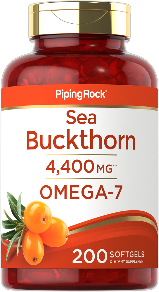 Sea Buckthorn (Omega-7), 4400 mg, 200 Softgels | Nutrition ...
