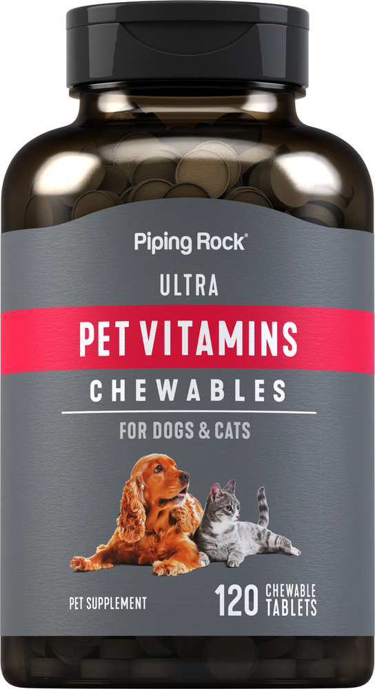 Pet Vitamin Supplements for Dogs & Cats 120 Chewable Tablets