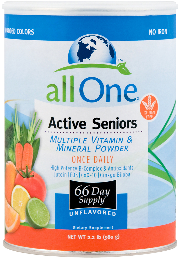 All One Active Seniors Multiple Vitamin & Mineral Powder, 2.2 Lb