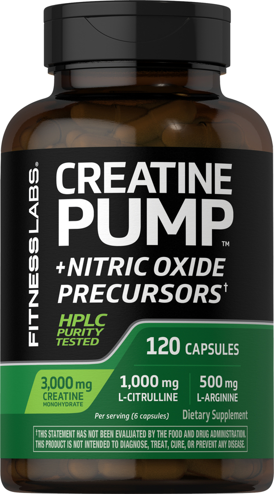 Creatine Pump , 120 Capsules Nutrition Express by PipingRock Health