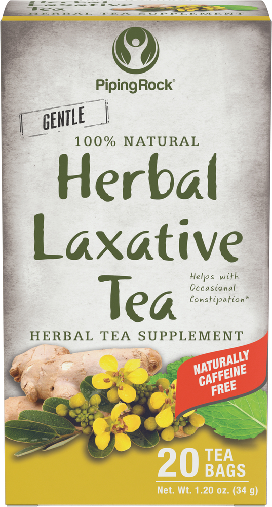 Herbal Laxative Tea, 20 Tea Bags Nutrition Express by PipingRock