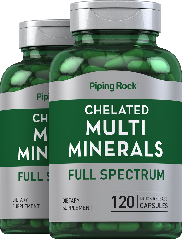 Mega Multi Chelated Minerals 2 Bottles x 120 Capsules Nutrition