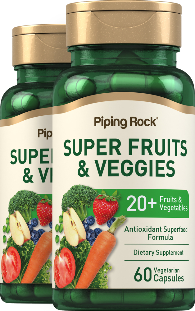 Super Fruits and Veggies, 2 x 60 Vegetarian Capsules 2 Bottles