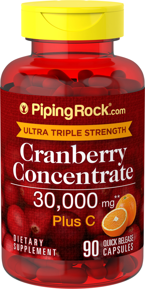 Ultra Triple Strength Cranberry 15,000 mg Plus Vitamin C 90 Capsules