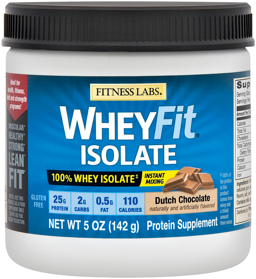 Whey Protein Isolate WheyFit (Dutch Chocolate) (Trial Size), 5 oz Nutrition Express by